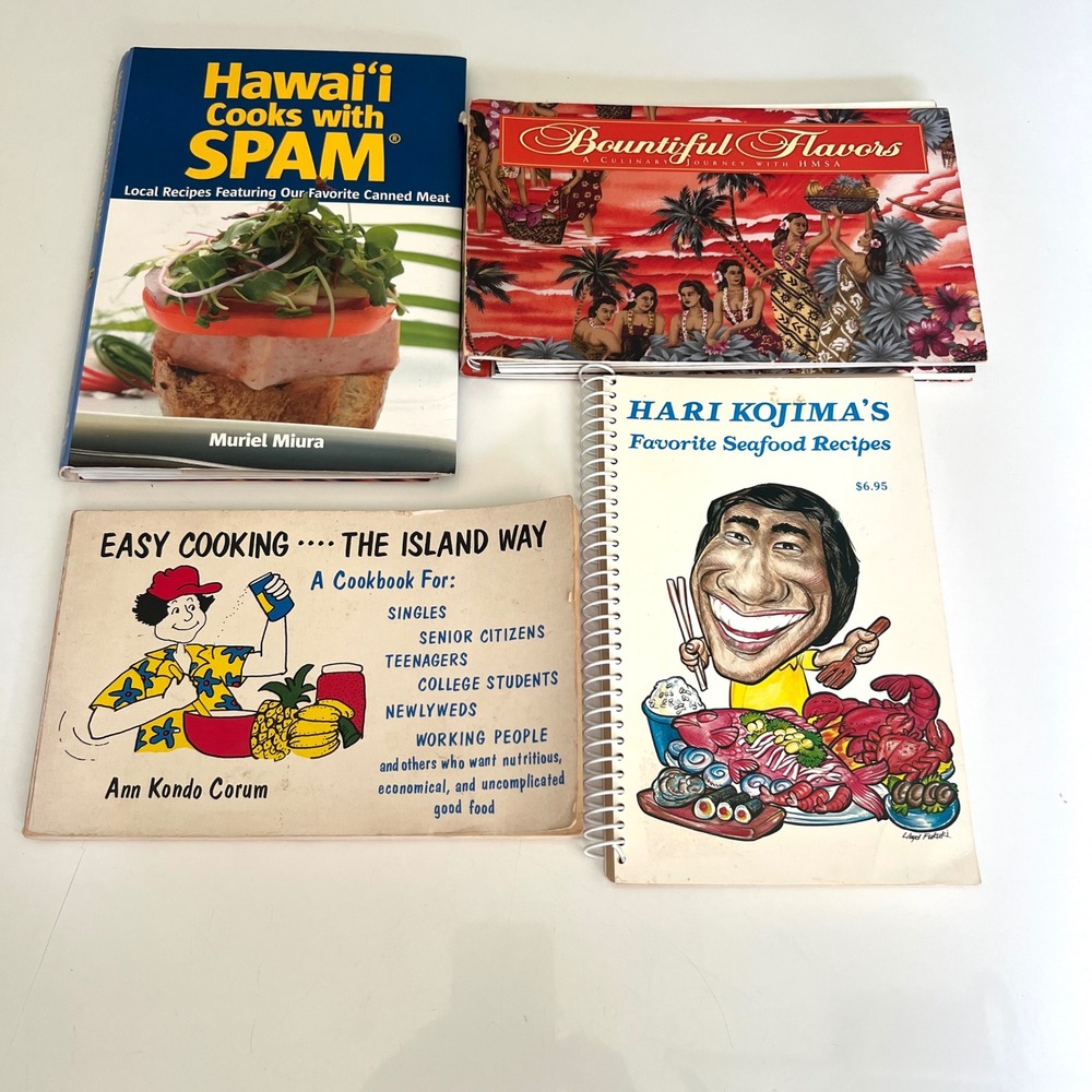 Lot 4pc Vintage Hawaii Cookbook SPAM Hari Kojima Easy Cooking Bountiful Flavors
